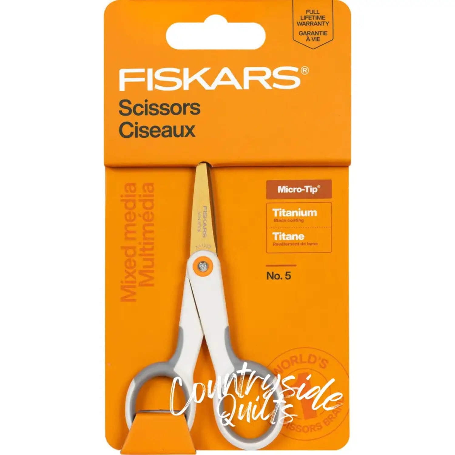 Fiskars Tijeras Antiadherentes Micro-Tip - Manualidades y Cintas Adhesivas