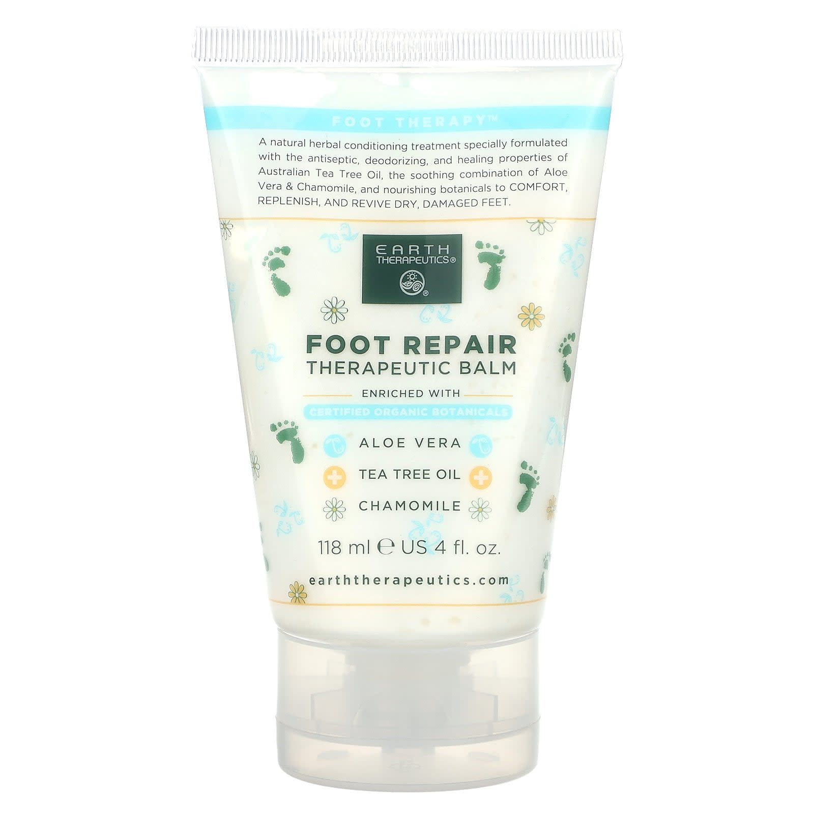 Earth Therapeutics Bálsamo Pies Aloe Té Manzanilla 118ml Reparador