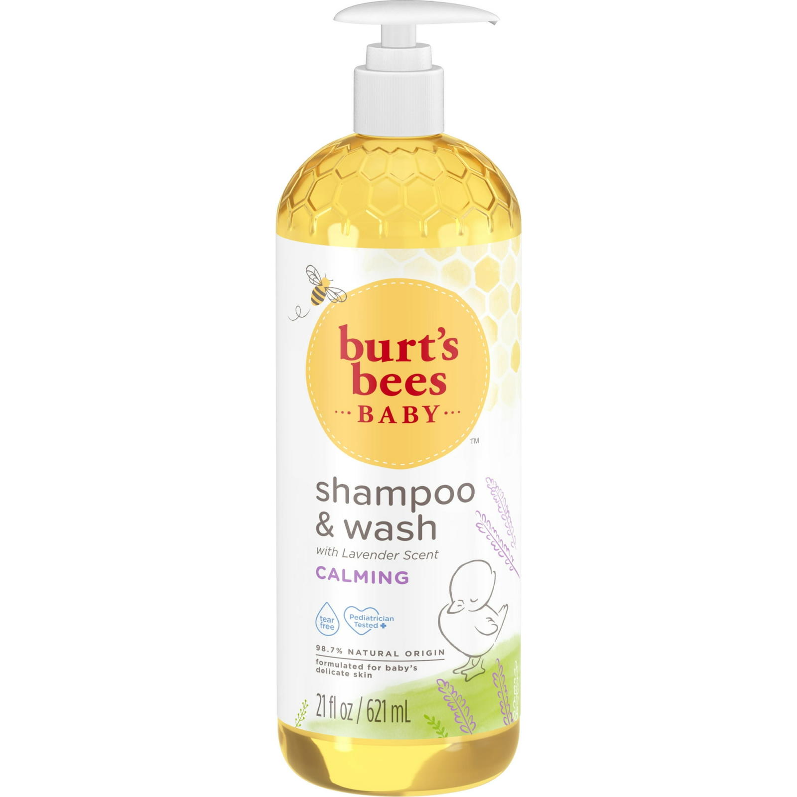 Burt's Bees Baby Shampoo Calmante Lavanda - 99% Natural Sin Lágrimas 372ml