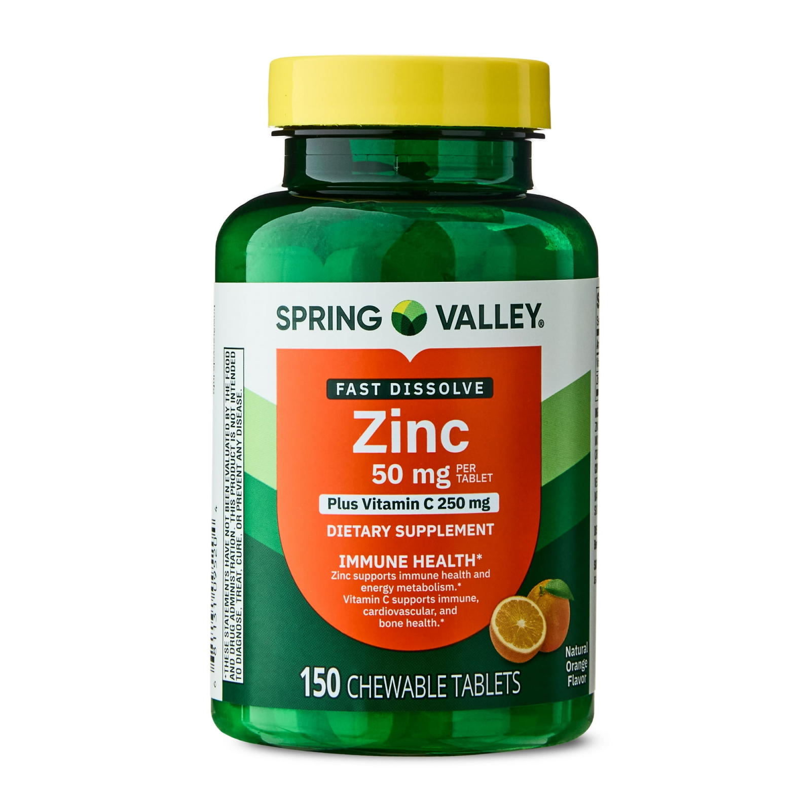 Spring Valley Zinc 50mg Masticable Sabor Frutas - Sistema Inmune