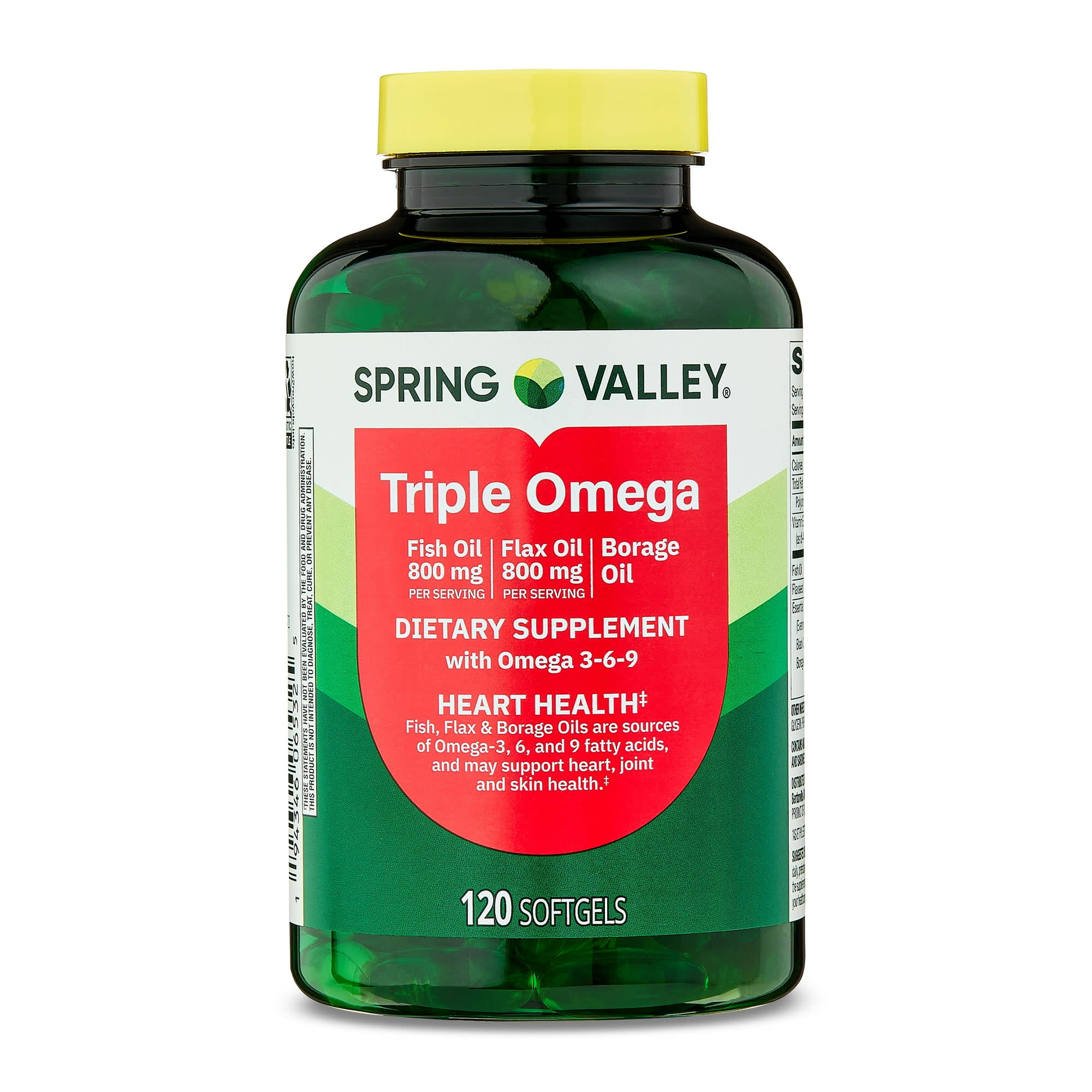 Spring Valley Triple Omega 3-6-9 - 120 Softgels Salud Cardiovascular