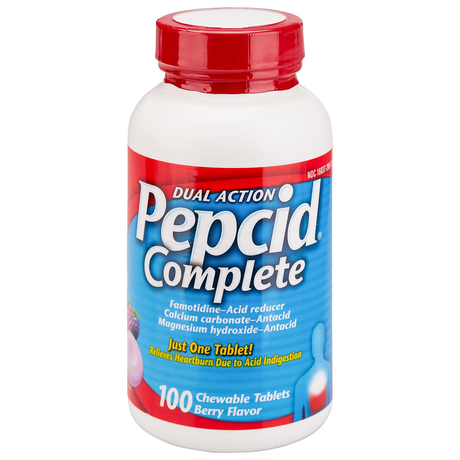 Pepcid Complete Dual Action - 100 Tabletas Antiácido Reflujo Inmediato