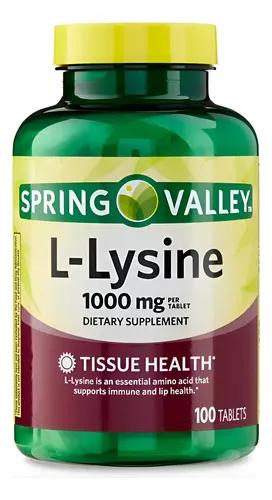 Spring Valley L-Lisina 1000mg - Refuerzo Inmune y Combate Herpes