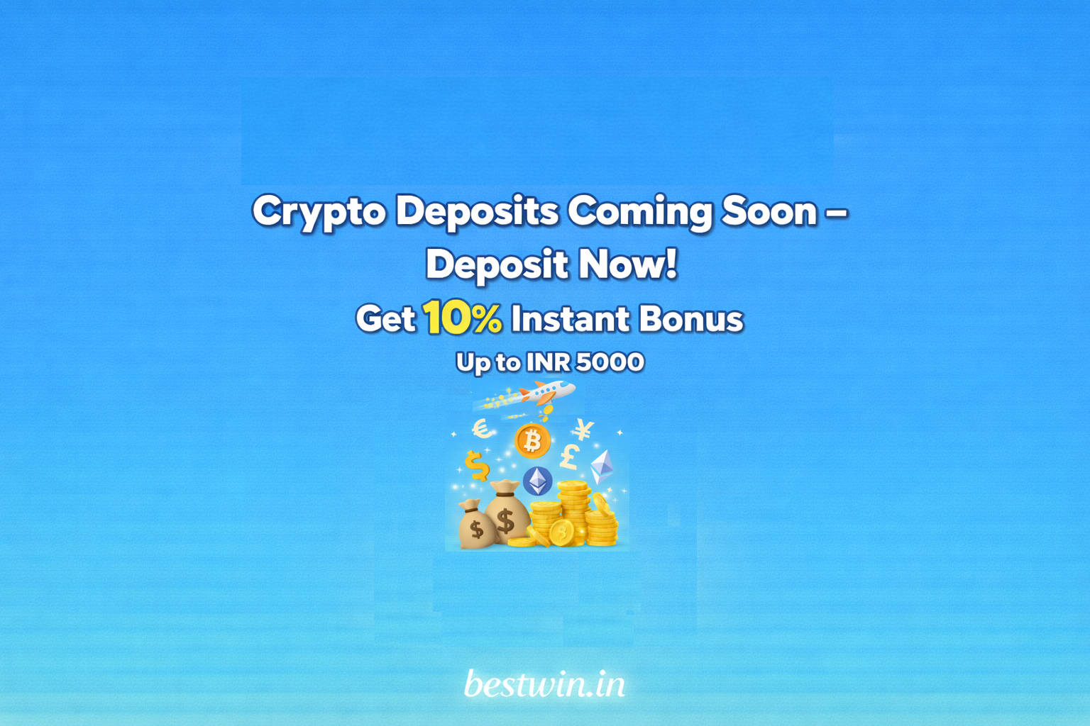 Crypto Deposits coming soon - Save gas fees and earn with Cryptos