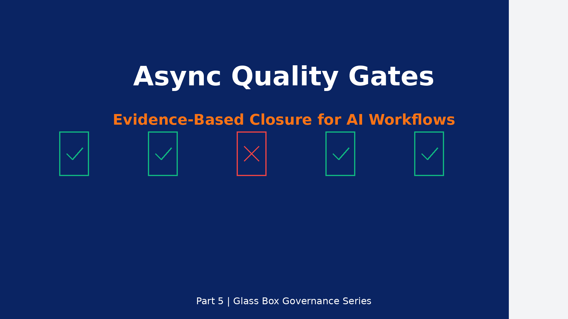 Async Quality Gates for AI Agent Workflows
