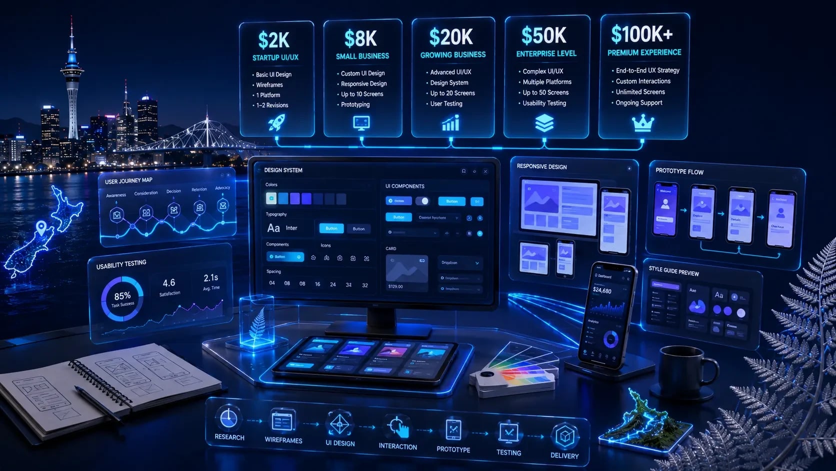 UI/UX Design Cost in New Zealand (2026): Pricing, Process & Complete Guide
