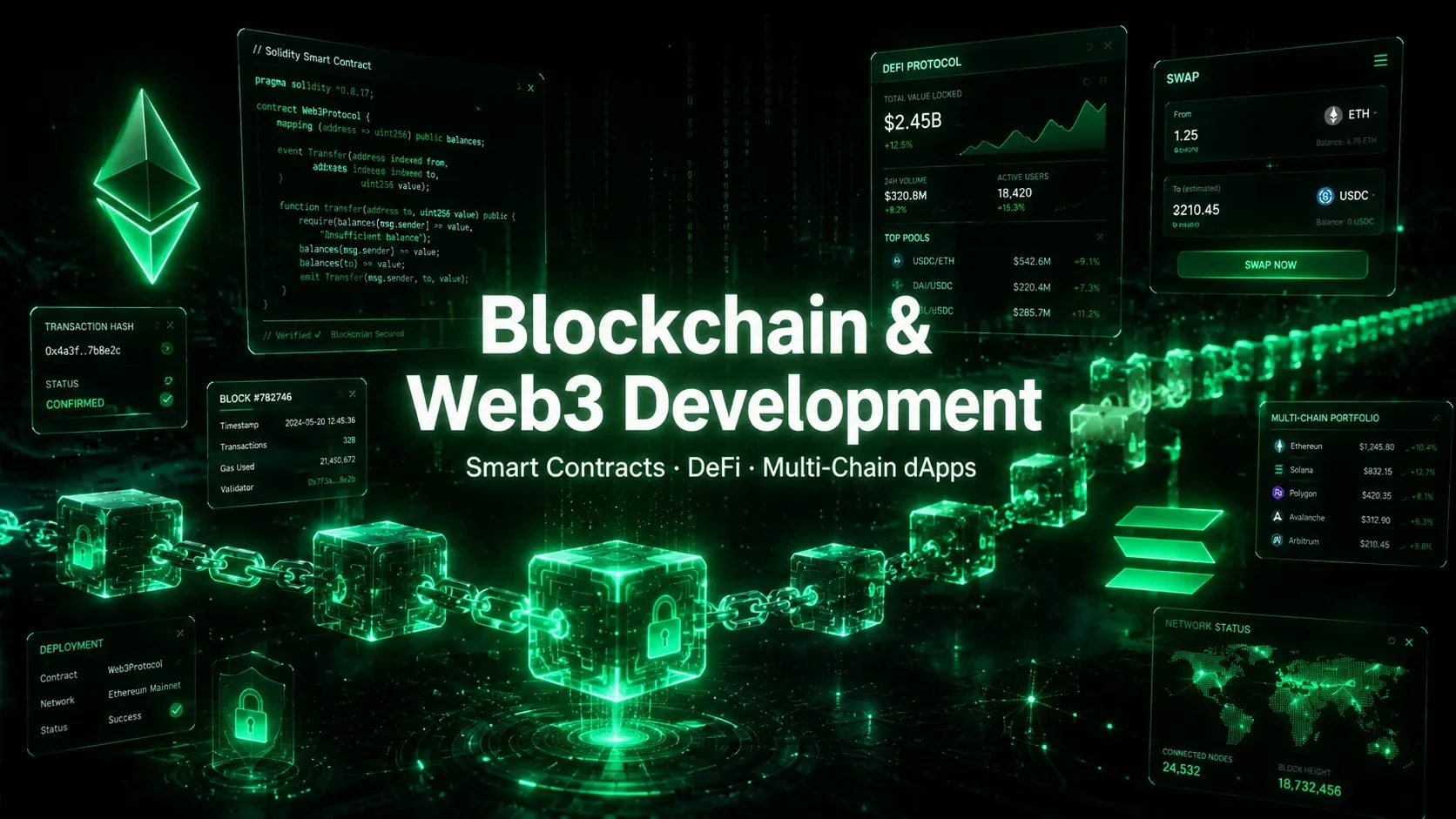 Blockchain Development Services: Smart Contracts, DeFi & Web3 Solutions for Modern Businesses