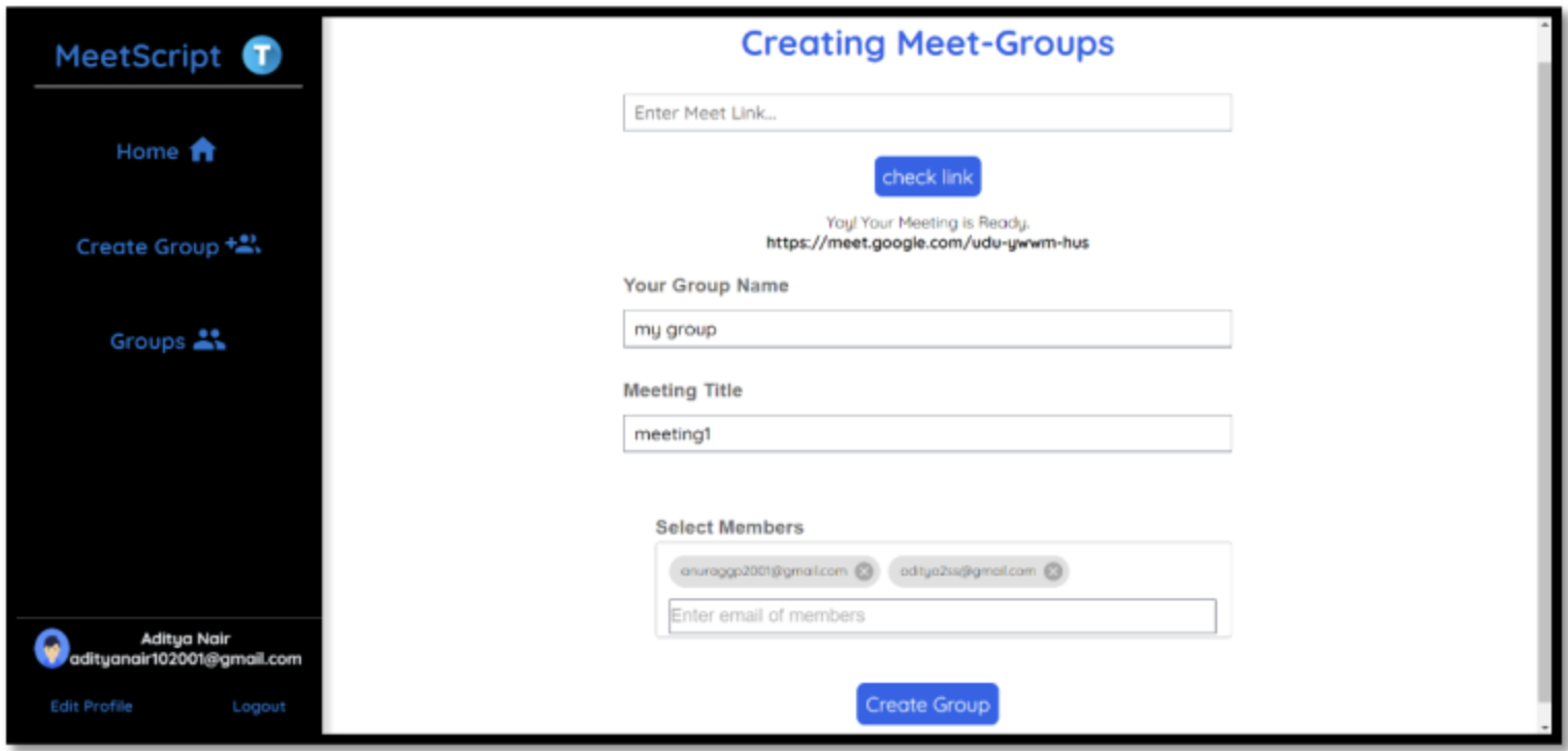 MeetScript (Google Meet Transcriber)