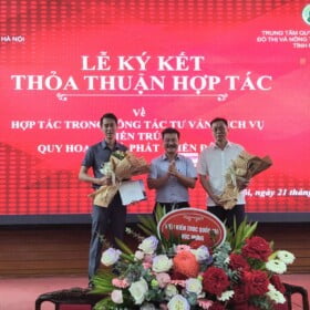 Lễ ký kết thỏa thuận hợp tác giữa khoa Kiến trúc-HAU với TT Quy hoạch xây dựng đô thị và nông thôn sở Xây dựng tỉnh Điện Biên.