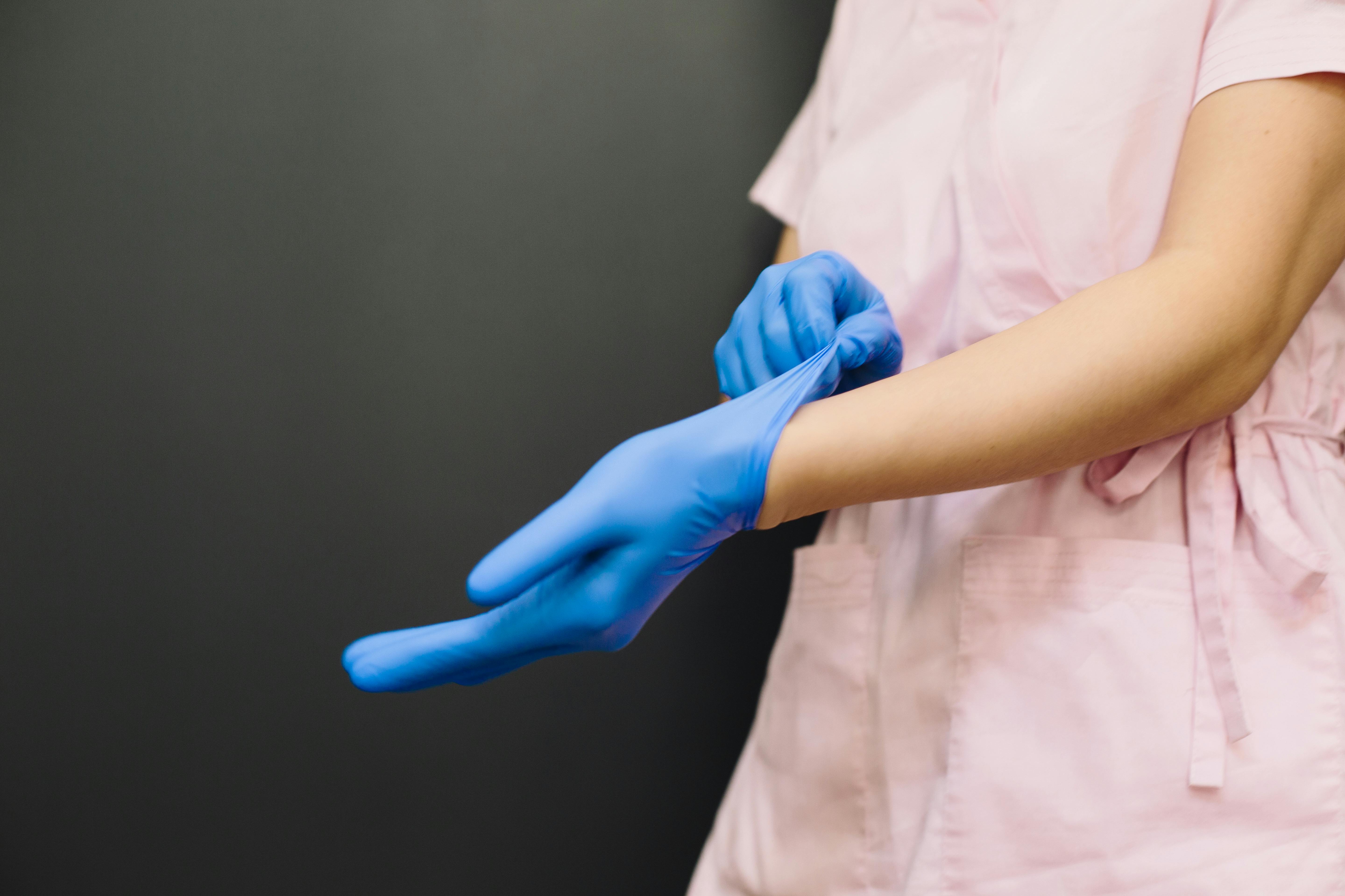 Bismuth-based shielding sheet material before glove manufacturing process