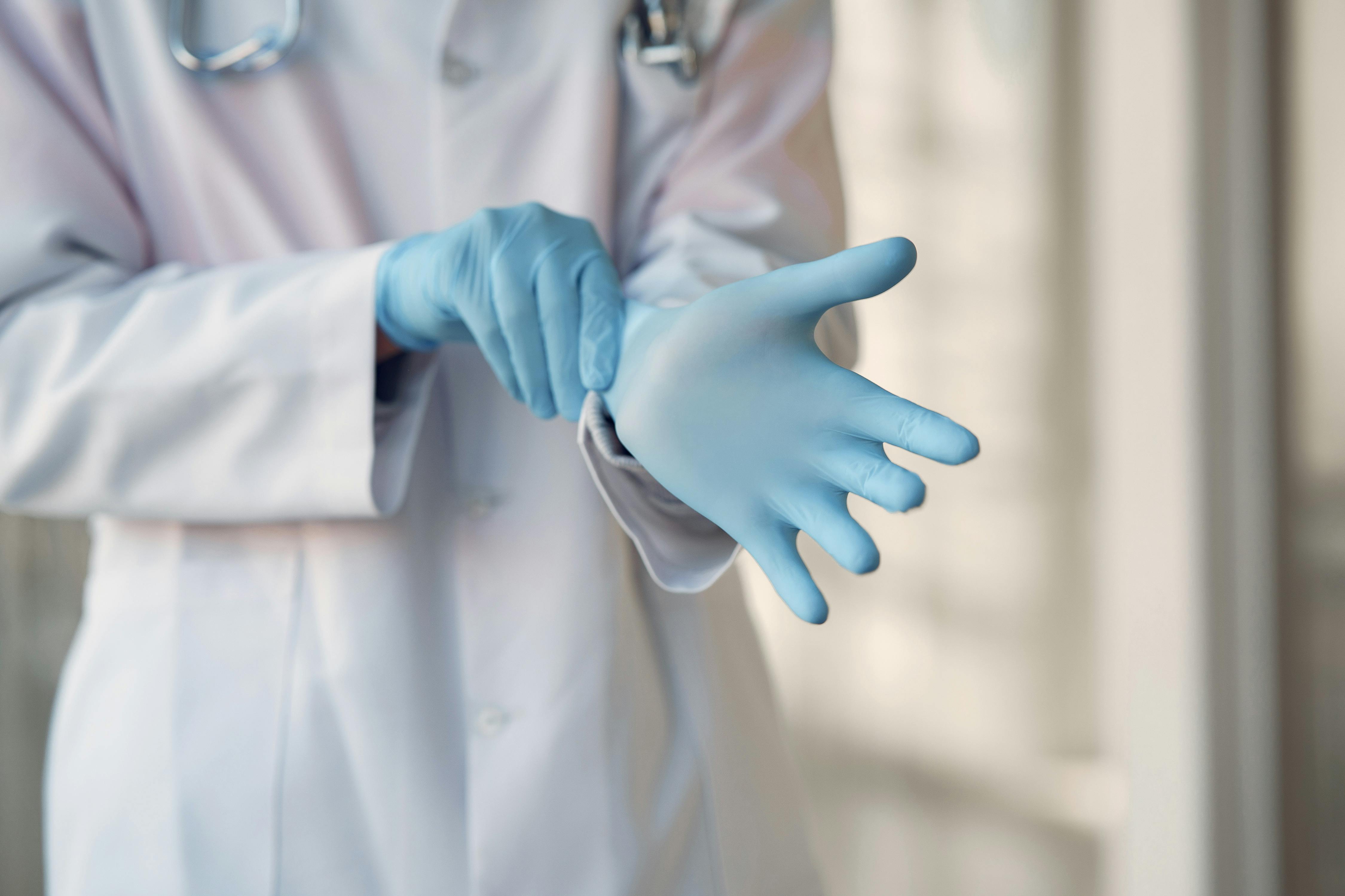 Medical glove manufacturing assembly line for radiation protection equipment