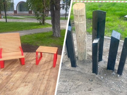 В центре Архангельска поставили шезлонги: как выглядит новый сквер на Поморской