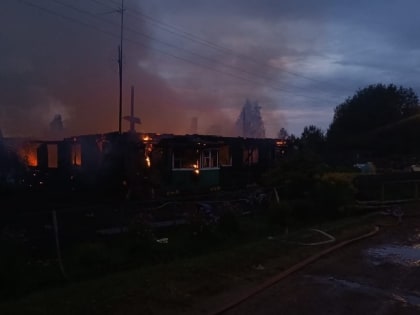 На пожаре в Котласском районе спасен человек