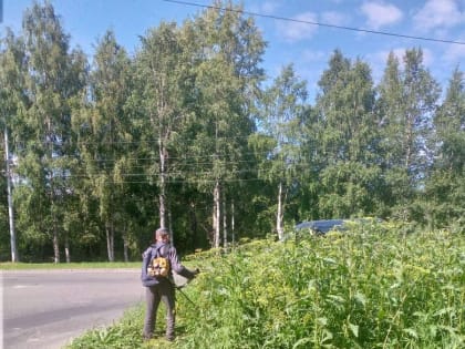 МДУ проводит покосы на придорожных газонах