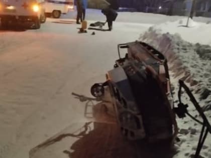 Нетрезвый водитель снегохода попытался скрыться от полиции в поморской глубинке