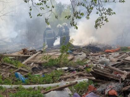 Видео: в центре Архангельска огонь полностью уничтожил сараи