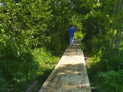 В Исакогорском и Цигломенском округах – большой ремонт деревянных тротуаров
