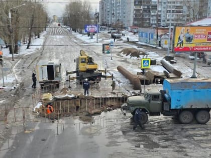 Восстановление тепломагистрали в городе