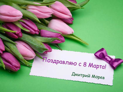 Дмитрий Морев поздравил милых женщин Архангельска с первым весенним праздником – 8 марта