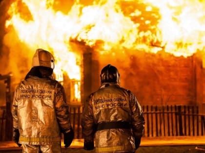 Тринадцать человек тушили горящий дом под Каргополем