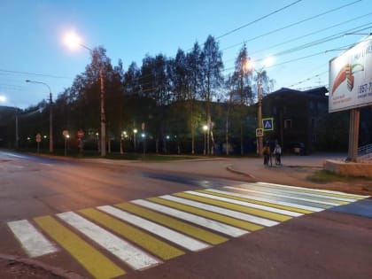 В Архангельске появилась первая проекционная зебра