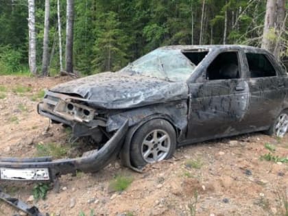 В Архангельской области водитель уснул за рулем и вылетел с дороги