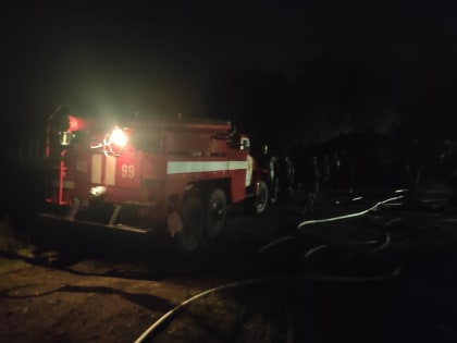 Архангельские пожарные ликвидировали ночной пожар на острове Кего. От огня отстояли соседний жилой дом