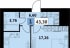 1-к квартира, 43 м², 3/4 эт.