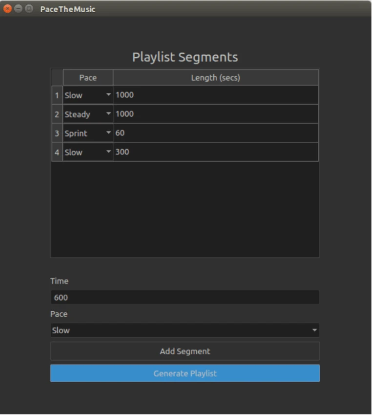 PaceTheMusic screen shot