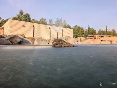 Just trying to get a unique shot with some motion blur of the water coming out of the fountain