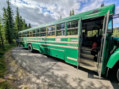 Bus to get into the backcountry area of the park and my campsite