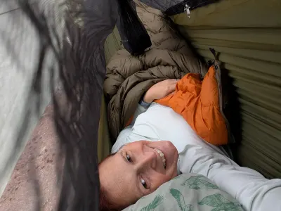 All tucked away in my hammock for the eternal daylight night