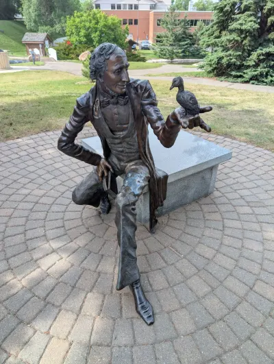 Hans Christian Andersen statue at Scandinavian Heritage Park, Minot ND