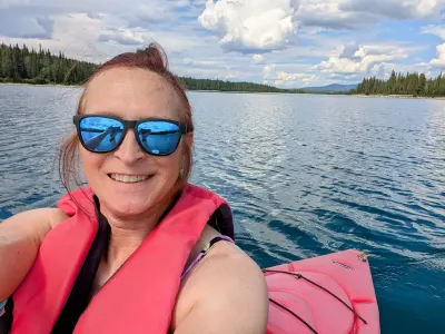 In a happy zone, and a fairly warm day perfect to spend on a lake