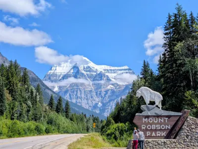 Passing through Mount Robson Park, and then entry is grand. The camera really didn't capture the full immensity of this scene.