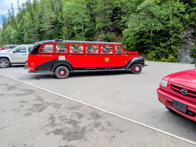 One of the guided tour cars for the park