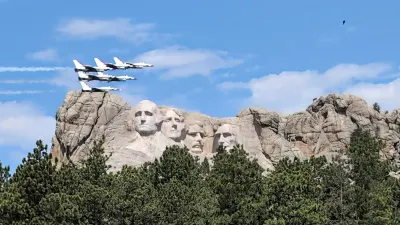 An extra treat at Mt. Rushmore seeing the AF Thunderbirds do a flyby and photo shoot.