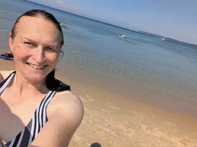 A quick swim to cool down. The lake was warmer than I remember from the last time I swam in it when I was 15.