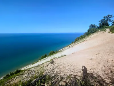 Trying to show the height and steepness of the dune