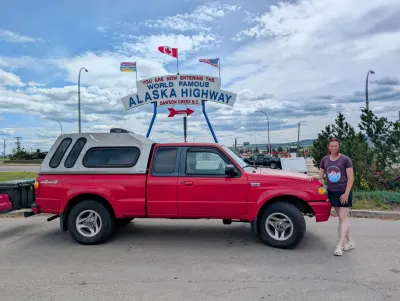 At mile 0 of the Alaska Highway