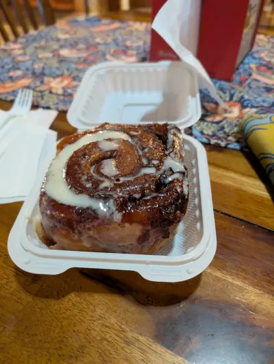 Of course I had to stop for their famous cinnamon rolls
