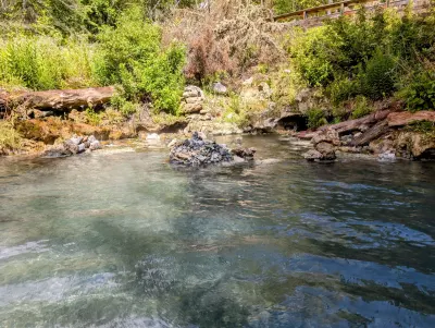 Near the source of the hot spring