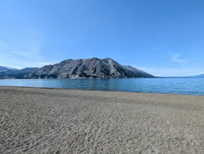 Kluane Lake, large and beautiful along with Kulane National Park