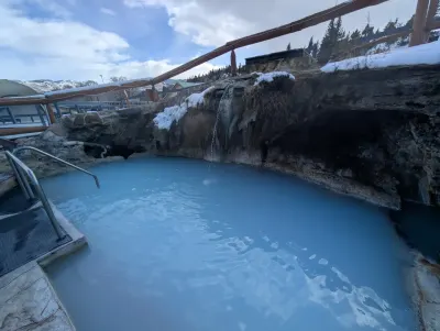 At Hot Sulphur Springs hot spring.