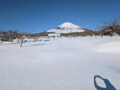 Fresh snowfall on Mt. Fuji. Stopped into Camp Fuji for one last goodbye, and to grab breakfast while the Marines enjoyed the Superbowl