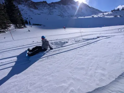 Sometimes, you make dents in the snow