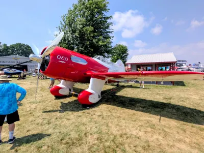 Gee Bee racing plane, such a unique design and bigger in person than what it looks like in photos