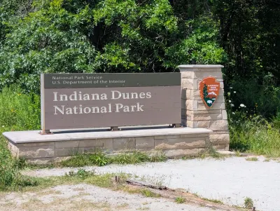 Indiana Dunes National Park entry sign
