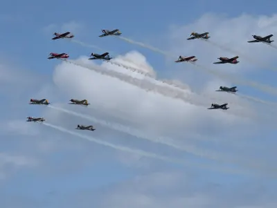 Closeup of the Warbirds "Red Star" aircraft