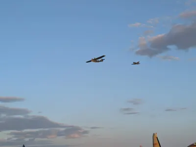 Warbird flyby. Catalina and T-6
